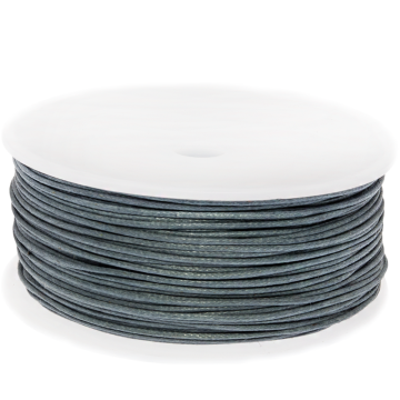 Waxed Cotton Cord (circa 0.8 mm) Stone Blue Grey (90 meters)