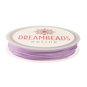 Waxed Polyester Cord (0.5 mm) Sheer Lilac (20 meters)