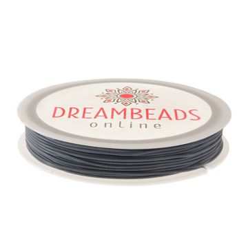 Waxed Polyester Cord (0.8 mm) Steel Grey (15 meters)