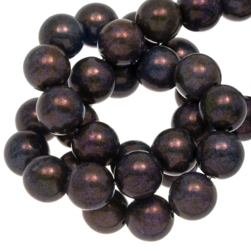 Czech Glass Beads (6 mm) Marble Oil (25 pcs)