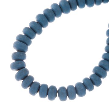 Ceramic Beads  (8 - 9 x 4 - 5 mm) Parisian Blue (37 pcs)