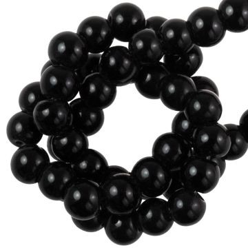 Glass Beads (6 mm) Black (70 pcs)