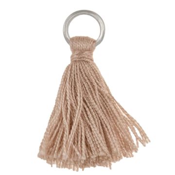Tassels (35 x 7 mm) Nude / Antique Silver (5 pcs)