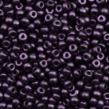 Czech Seed Beads Mat (4 mm) Dark Purple (15 Gram)