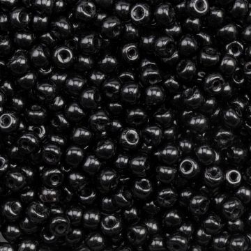 Czech Seed beads (3 mm) Black (15 Gram)