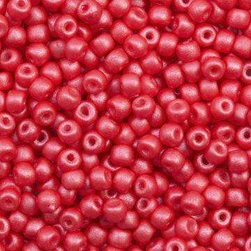 Czech Seed beads (3 mm) Hibiscus Pearlshine Mat (15 Gram)
