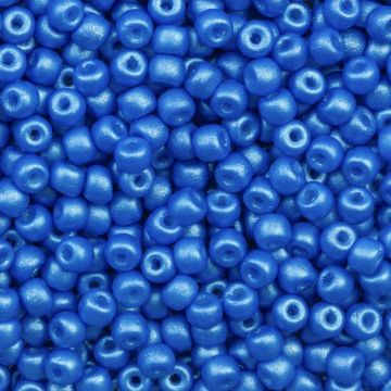 Czech Seed beads (3 mm) Classic Blue Pearlshine Mat (15 Gram)