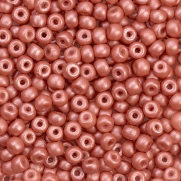 Czech Seed Beads (3 mm) Rust Pearlshine Mat (15 Grams)