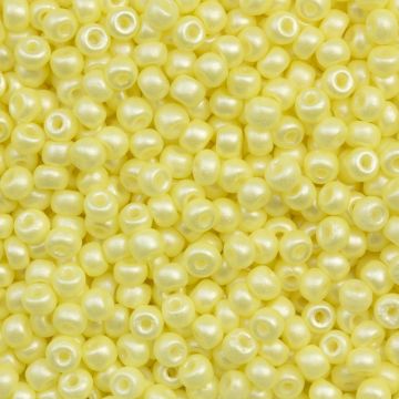 Czech Seed beads (3 mm) Yellow Iris Pearlshine Mat (15 Gram)