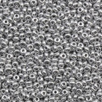 Czech Seed beads (2 mm) Aluminium Silver (10 Gram)