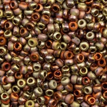 Czech Seed Beads (4 mm) Crystal Etched California Gold Rush (15 Gram)