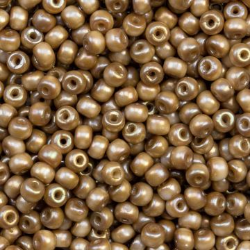 Czech Seed Beads (4 mm) Warm Sand AB (15 Gram)