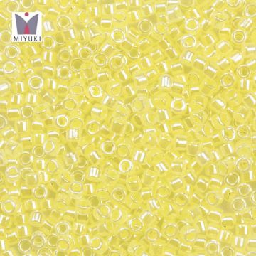 Miyuki Delica Beads (11/0) Lined Crystal Pale Yellow Luster (2.8 Grams)