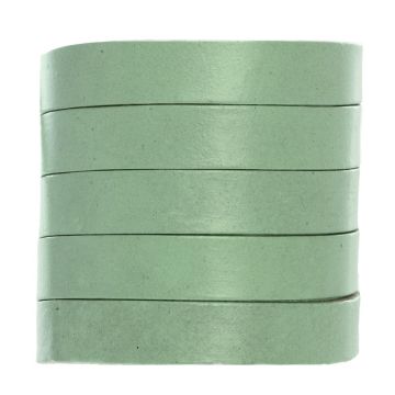 Leather Cord Flat (10 x 2 mm) Cool Green (1 meter)