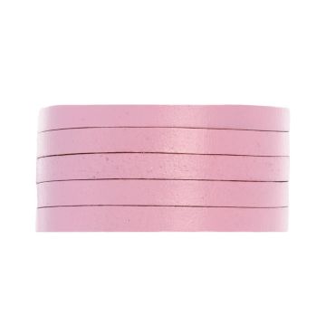Leather Cord Flat (5 x 1.9 mm) Pink (1 meter)