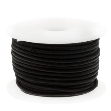 DQ Leather Vintage (1 mm) Black (10 meters)