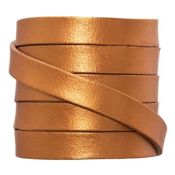 Leather Cord Flat (10 x 2 mm) Dusty Brown (1 meter)