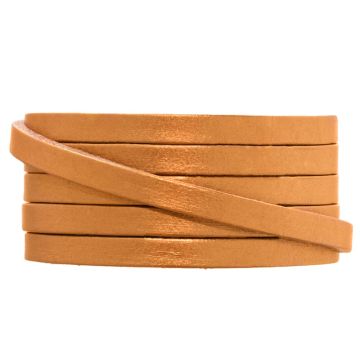 Leather Cord Flat (5 x 2 mm) Dusty Brown (1 meter)