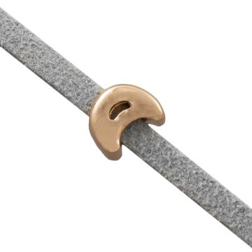 Slider Bead Moon (inner size 3 x 2 mm) Gold (10 pcs)