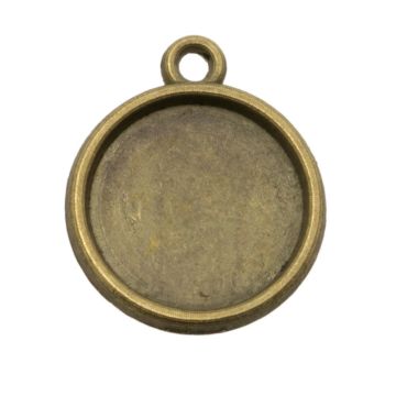 Charm Setting (14 mm) Bronze (5 pcs)