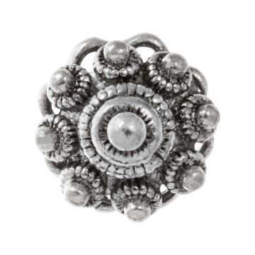 Zeeland Button Cabochon (12 x 8.5 mm) Antique Silver (3 pcs)