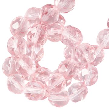 Czech Fire Polished Faceted Beads (8 mm) Rosaline (25 pcs)