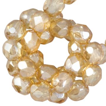 Czech Fire Polished Faceted Beads (6 mm) Crystal Celsian (25 pcs)