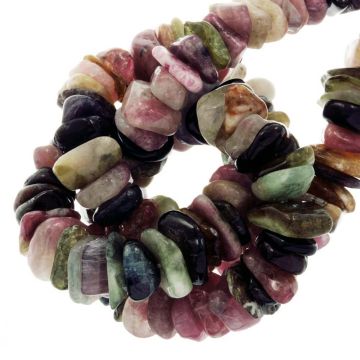 Tourmaline Chip Beads (11 - 17 x 9 - 11 x 2 - 4 mm) 120 pcs