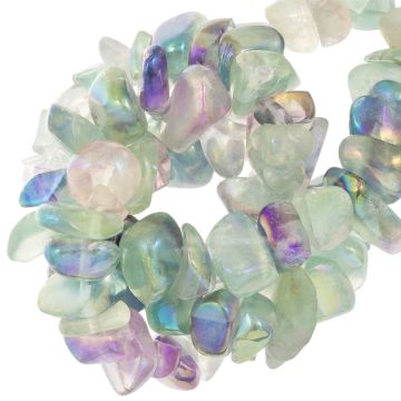Electroplated Fluorite Chip Beads (13 -23 mm) 30 pcs