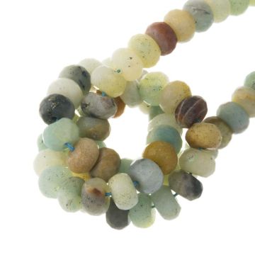 Faceted Amazonite Rondelle Beads (8 x 5 mm) 72 pcs