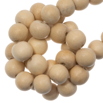 white wood beads 5 mm
