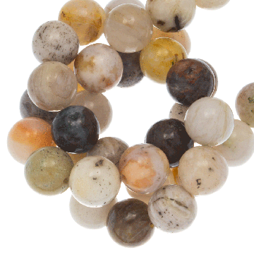 Bamboo Leaf Agate Beads (8 mm) 45 pcs
