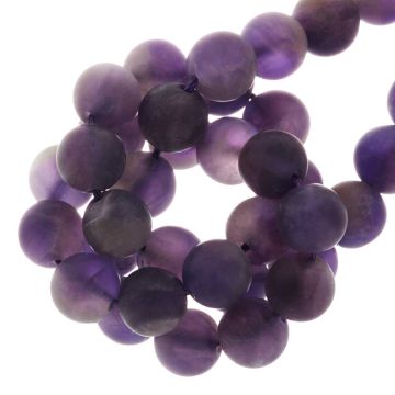 Amethyst Beads Frosted (8 mm) 47 pcs