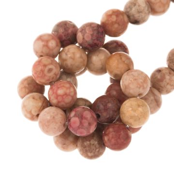 Maifan Stone Beads (8 mm) Flamingo (48 pcs)