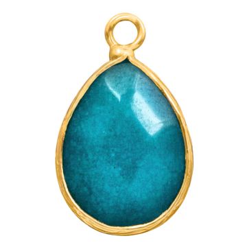 Jade Pendant (11.5 x 9 mm) Gold (1 pcs)