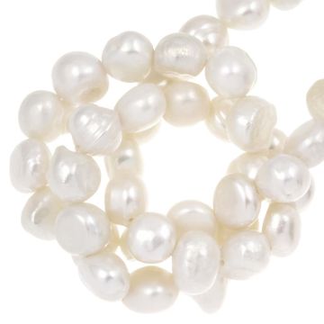 Freshwater Pearls (6 - 8 x 4.5 - 6 x 5 - 6.5 mm) White (26  pcs)