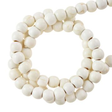 Turquoise Beads (4 mm) Creamy White (108 pcs)