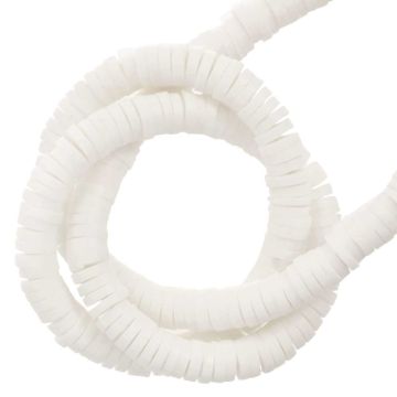 Polymer Clay Beads (4 x 1 mm) White (350 pcs)