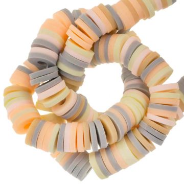 Polymer Clay Beads (6 x 1 mm) Mix Color Vanilla (300 pcs)