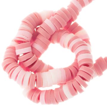 Polymer Clay Beads (4 x 1 mm) Mix Color Pink (300 pcs)