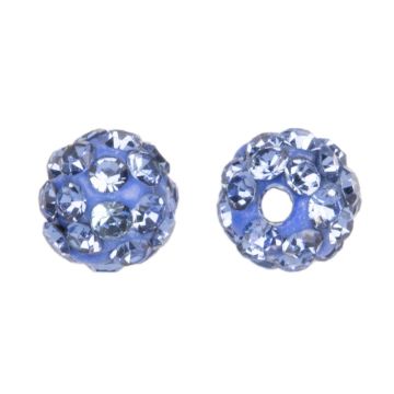 Shamballa beads (4 mm) Lichen Blue (5 pcs)