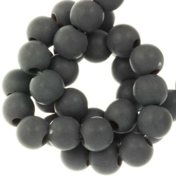 Acrylic Beads Mat (4 mm) Dark Grey (500 pcs)