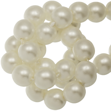 Czech Glass Pearls (4 mm) Broken White Matt (110 pcs)