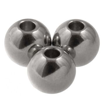 Stainless Steel Beads (8 mm) Antique Silver (25 pcs)