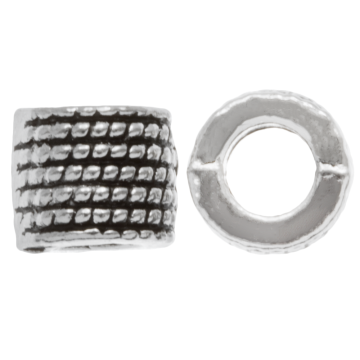 Metal Beads Large Hole (9 x 8.5 mm) Antique Silver (10 pcs)