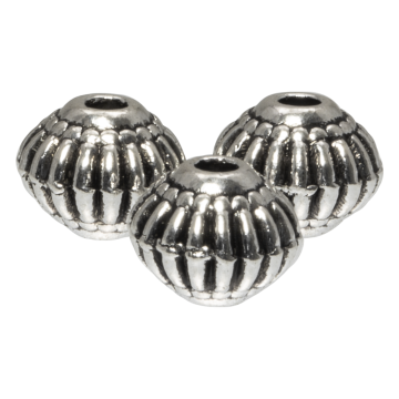 Metal Beads (8 x 6.5 mm) Antique Silver (40 pcs)