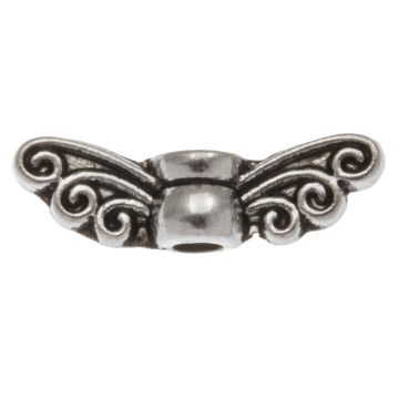 Metal Beads Wing (4 x 13 x 4 mm) Antique Silver (25 pcs)