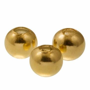 Stainless Steel Beads (4 mm) 18K Gold Ion Plated (25 pcs)