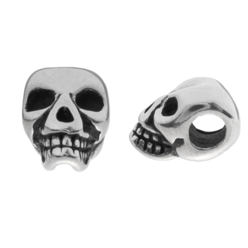 Stainless Steel Beads Large Hole (13 x 8 x 8.5 mm) Antique Silver (1 pcs) 