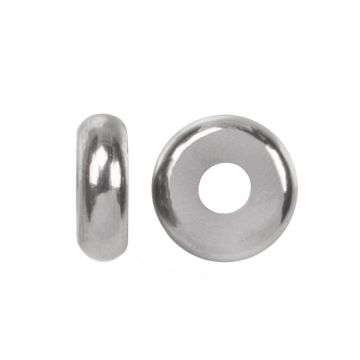 Stainless Steel Spacer Beads (5 x 2 mm) Antique Silver (25 pcs)